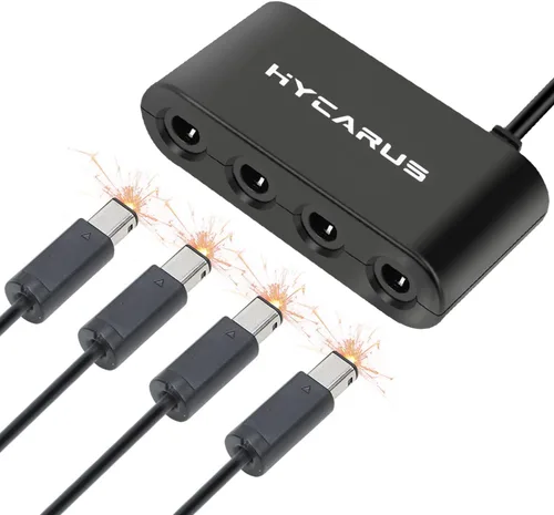 Vista 2 de Switch GameCube - Adaptador de controlador para Nintendo Switch GameCube con botones turbo y de inicio, adaptador de interruptor GameCube