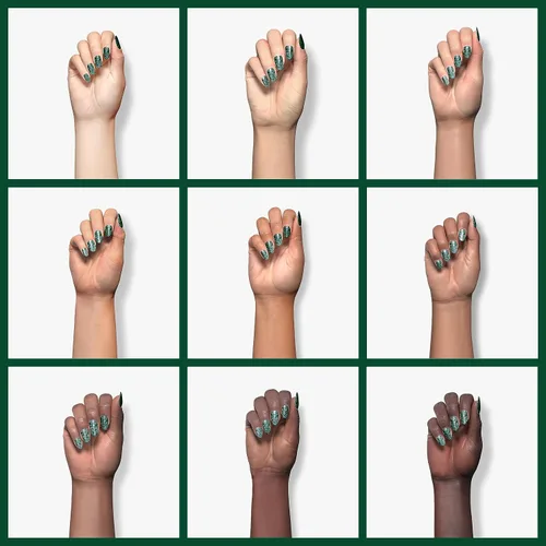 Vista 4 de RARJSM - Esmalte de uñas de gel con purpurina, de color verde oliva, brillante y brillante, para manicura DIY y salón de uñas, requiere secado