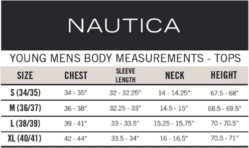 Vista 4 de Nautica Young - Camisa de manga larga elástica para hombre