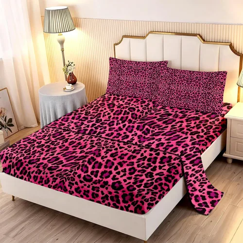 Vista 12 de MUSOLEI Sábanas Panda Sábanas ajustadas Lindas hojas de cama con conjunto de cama de animales 3D con orejas para niñas Conjunto de cama individual
