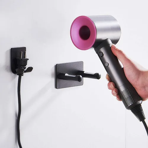 Vista 7 de Dyson Soporte para secador de pelo Soporte de montaje en pared Aleación de aluminio con soporte de enchufe para Dyson