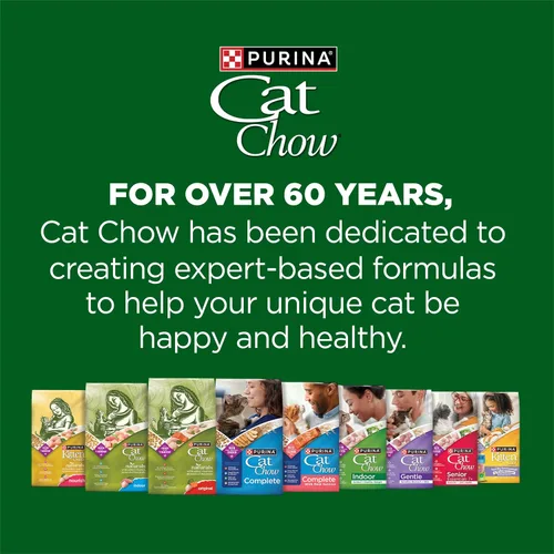 Vista 22 de Purina Cat Chow Comida seca para gatos de interior con peso saludable y control de bolas de pelo con pollo - (Paquete de 4) Bolsas de 3.15 lb