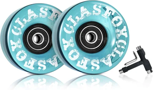 Vista 12 de 78A interior o al aire libre 2.559x1.378 in Quad ruedas de patines con rodamientos ABEC-9 8 PC