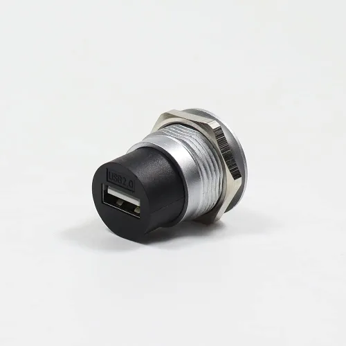 Vista 7 de PENGLIN Acoplador de montaje en panel USB 2.0, conector de paso USB, adaptador de extensión de mamparo hembra a hembra con tapón de agua/polvo