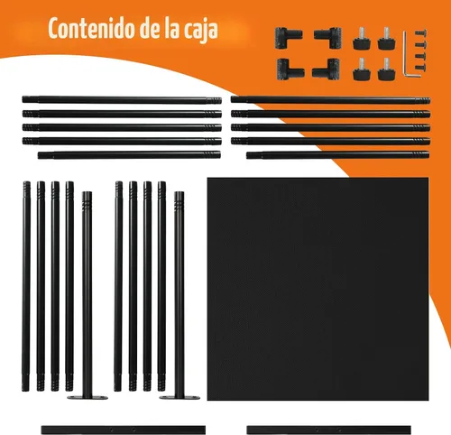 Vista 7 de Divisor de Habitación de Panel Único, 71''A x 71''Al Altura Ajustable Panel Divisor de Habitación Grande para Oficina, Pantalla de Privacidad
