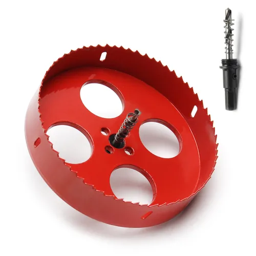 Vista 12 de Utoolmart Sierra de taladro bimetal profesional de acero inoxidable, 0.984 in de profundidad de apertura con mango triangular (2.953 in)