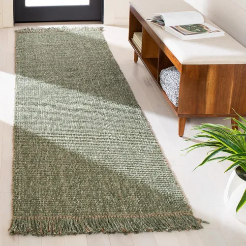 Vista 8 de SAFAVIEH Natural Fiber Collection - Alfombra decorativa de 2 x 3 pies, carbón y natural, yute tejido a mano, ideal para zonas de alto tráfico