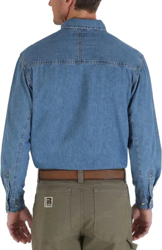 Vista 2 de Wrangler Riggs Workwear - Camisa de trabajo de sarga y manga larga para hombre