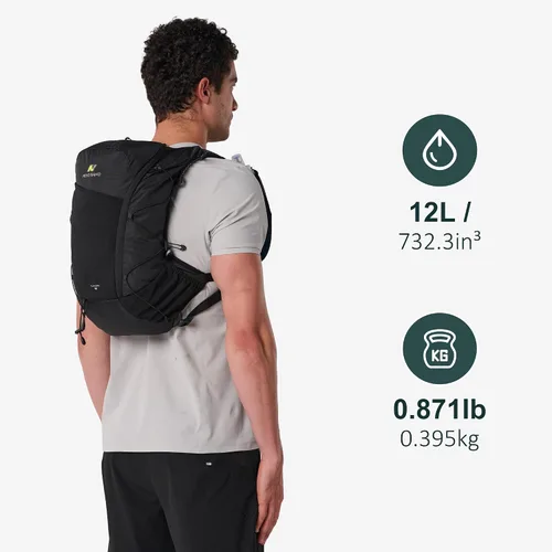 Vista 2 de N NEVO RHINO Chaleco para correr de 12L, chaleco de hidratación con 2 Negro