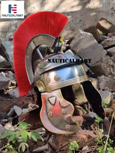 Vista 7 de NauticalMart Casco Centurion Galo Romano 'G' - Talla única - Armadura metálica