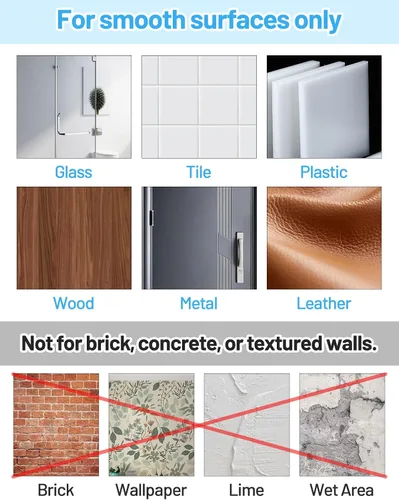 Vista 4 de 12 ganchos para colgar fotos sin clavos, carga de 20 libras, ganchos para colgar fotos, ganchos adhesivos impermeables para baño, cocina, ganchos