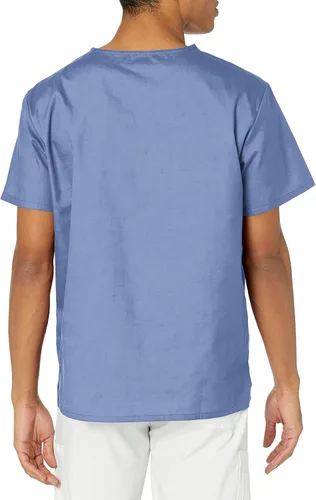 Vista 2 de Dickies - Camisa médica de manga corta con cuello en V para hombre