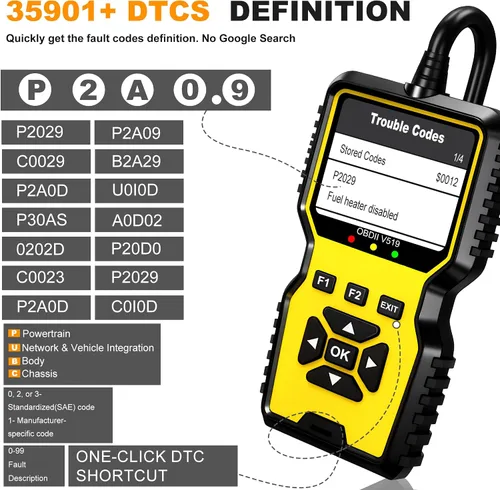 Vista 5 de Herramienta de diagnóstico del escáner V519 OBD2 con reinicio, diagnostica rápidamente el problema del automóvil, lector de código del motor