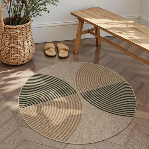 Vista 70 de Lahome Tapetes geométricos para puerta de interior para entrada, alfombra antideslizante lavable de 2 x 3 negro / neutro