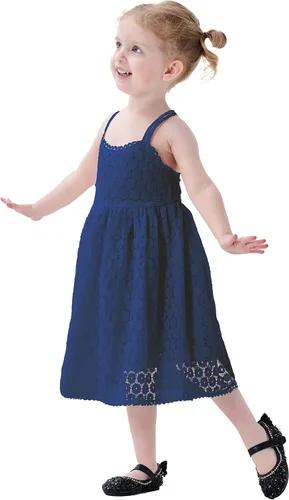 Vista 2 de Vestido de encaje para niñas, informal, vestido para niña de las flores