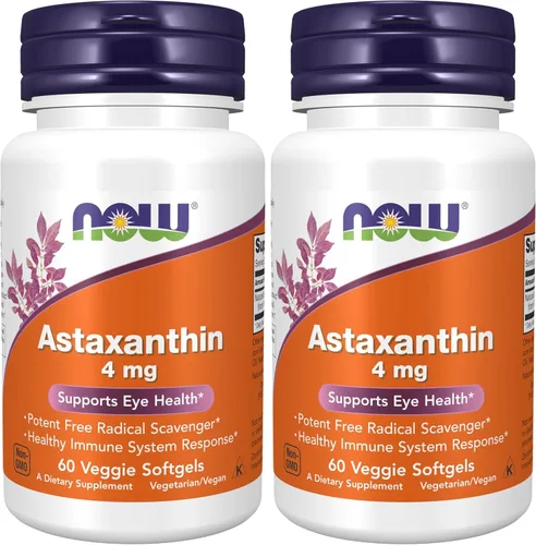 Vista 10 de NOW Foods Suplementos, Astaxantina 4 mg, presenta Zanthin®, apoya la salud ocular*, 60 cápsulas blandas vegetales