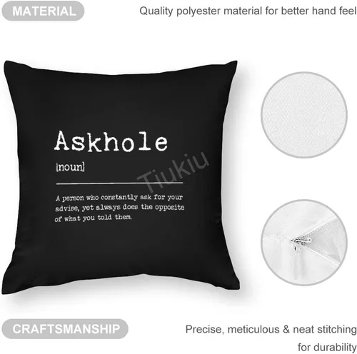 Vista 3 de AskholeThrow Fundas de almohada de 14 x 14 pulgadas, definición de agujero de Askhole, decoración cuadrada decorativa para sofá, cama y sofá