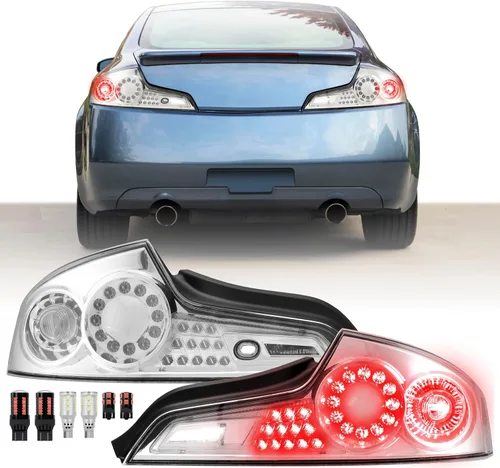 Vista 11 de USR 03-06 VQ Sedan Luz Trasera – Juego de Lámparas Traseras (Izquierda + Derecha) Par - Compatible con 2003-2004 Infiniti G35 4 Puertas Pre-Facelift