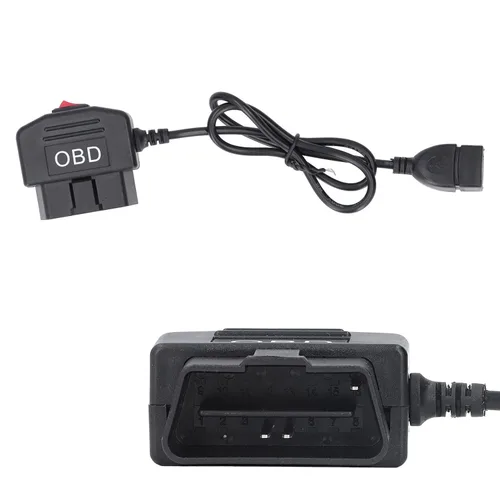 Vista 9 de Keenso Cable de alimentación OBD, 48cm/18.9in OBD Cable adaptador de corriente con botón de interruptor Acc Mode Protección de bajo voltaje