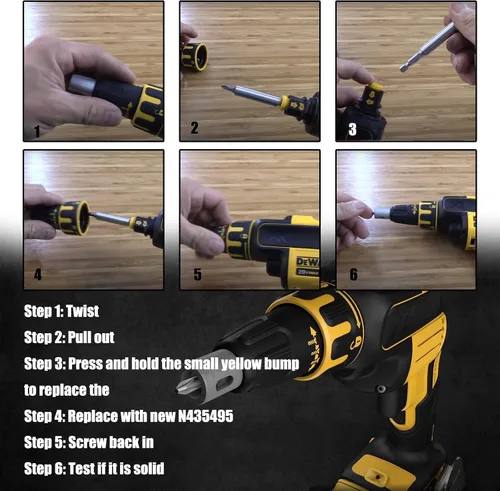 Vista 5 de Se adapta a Dewalt N435495 - Pistola de yeso sin escobillas DCF620 tipo 1 20 V conjunto de cono de nariz