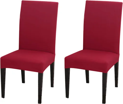 Vista 35 de Dimatic Paquete de 2 fundas elásticas de licra para sillas de comedor, extraíbles y lavables, fundas protectoras para sillas de comedor, cocina