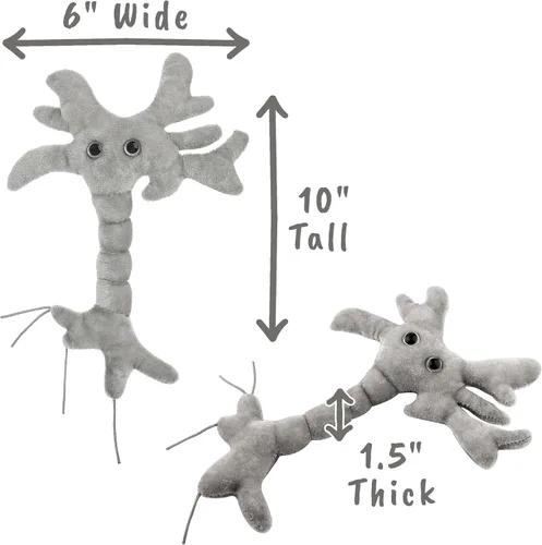 Vista 4 de Giant Microbes peluche célula cerebral (neurona)