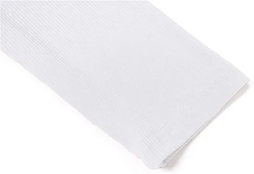 Vista 5 de POPZONE - Camisa de manga larga con cuello alto falso, ajustada, de punto acanalado