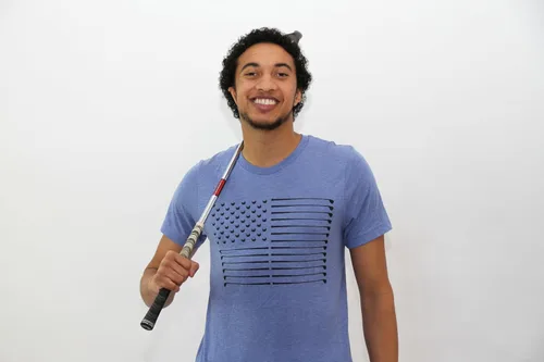 Vista 2 de Golf T-Shirt Golf Flag Crew Neck Short Sleeve Funny Golf Shirt for Men and Women