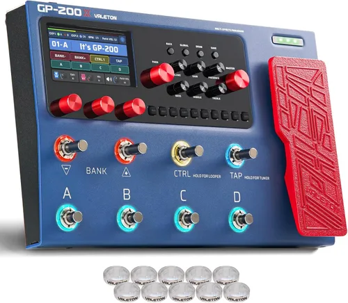Vista 8 de Valeton Multi-Effects con Pedal de Expresión Guitarra Bajo Amplificador Modelado IR Gabinetes Simulación Multi Idioma Estéreo OTG Interfaz de Audio