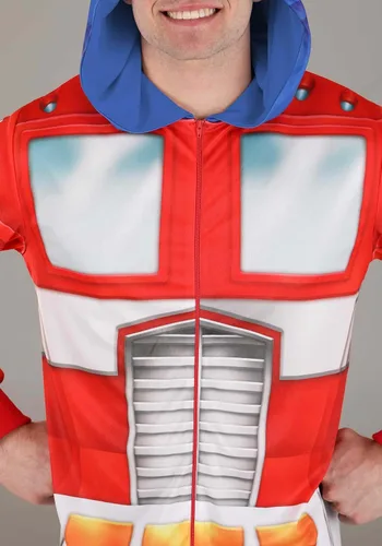 Vista 4 de Fun Costumes Traje de Unión Transformers Optimus Prime para adultos