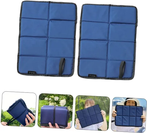 Vista 8 de Kisangel 4 alfombrillas plegables para asiento de pícnic, para exteriores, ligeras y lavables, para acampar, parques, playas y viajes familiares