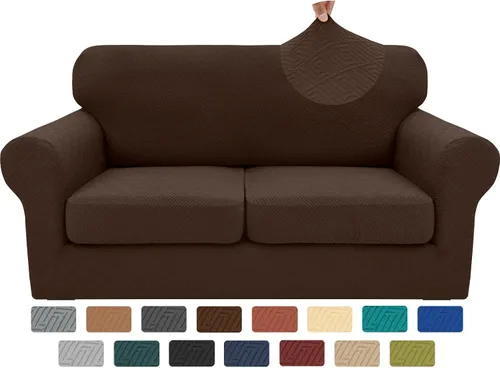 Vista 90 de XINEAGE Funda de diván para sofá en forma de L, fundas de sofá modular para mascotas, funda de asiento de sofá antideslizante lavable, fundas