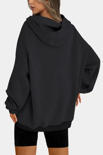 Vista 2 de EFAN Sudaderas con capucha de gran tamaño para mujer, sudaderas de forro polar con capucha, suéteres casuales y cómodos, ropa de moda de otoño 2023