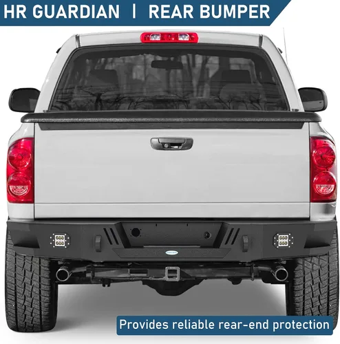 Vista 2 de u-Box 2008 Ram 1500 parachoques trasero camión parachoques paso parachoques para Dodge Ram 1500 camionetas 2006 2007 2008 - Textura Ram parachoques