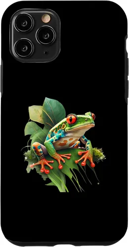 Vista 27 de iPhone 16 Rainforest Amphibian Red Eyed Tree Frog Green Body Frog Case