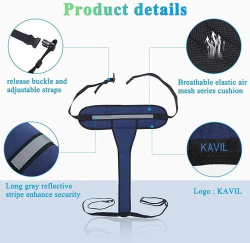 Vista 4 de Arnés de sujeción para cinturón de seguridad para silla de ruedas, para pacientes con demencia, accesorios de cinturón de seguridad para silla