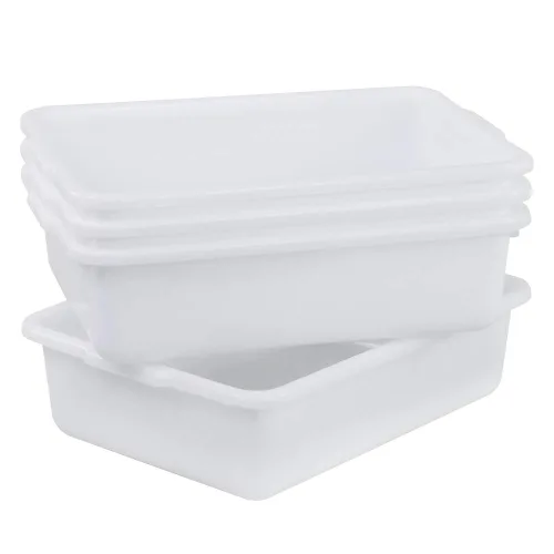 Vista 9 de 4 paquetes de 8 litros gris comercial autobús tina caja de la bandeja del totalizador