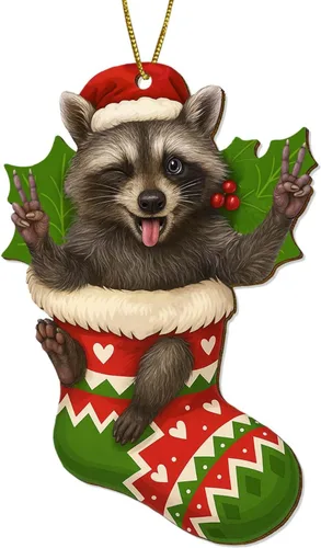 Vista 9 de Adornos colgantes de Navidad de Husky impresos por dos lados, recuerdo para mujeres, hombres y amigos, decoraciones colgantes de árbol de Navidad