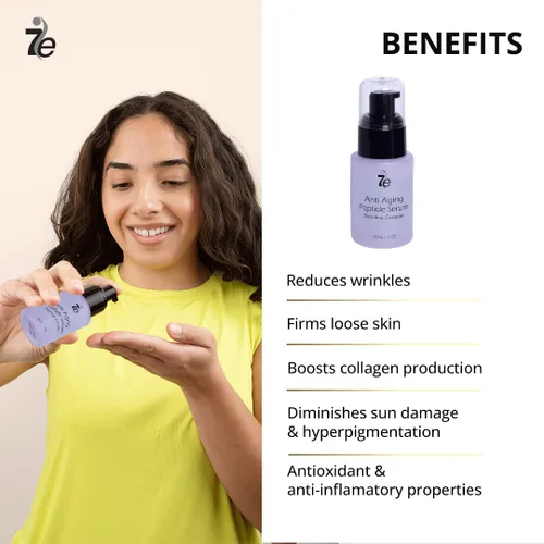 Vista 4 de 7E Wellness:Suero peptídico antienvejecimiento, suero de péptido de cobre antiarrugas con ácido hialurónico y polipéptidos, apoya la producción