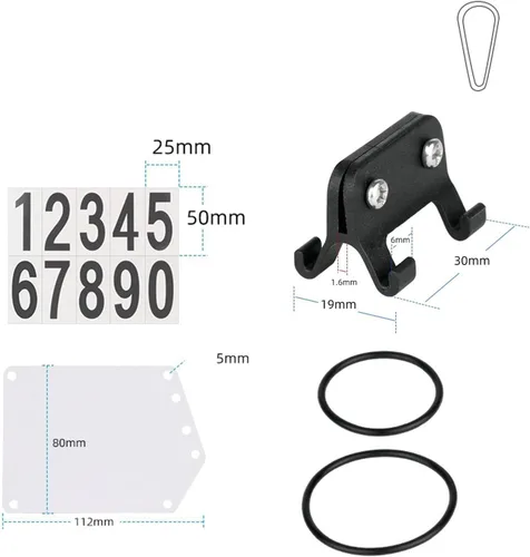 Vista 2 de Placa de matrícula y soporte para accesorios de ciclismo, bicicleta de carreras de triatlón (no tubo redondo)