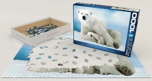 Vista 2 de EuroGraphics Rompecabezas de oso polar y bebé (1000 piezas), 6000-1198