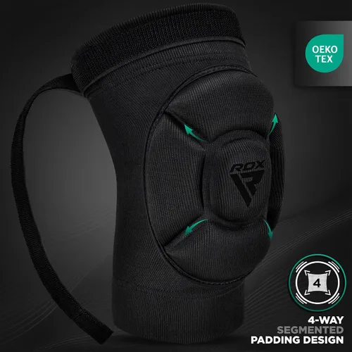 Vista 2 de RDX Almohadillas para codo, protector de codo para Muay Thai MMA Kickboxing Sparring, protección de golpes para artes marciales, manga acolchada