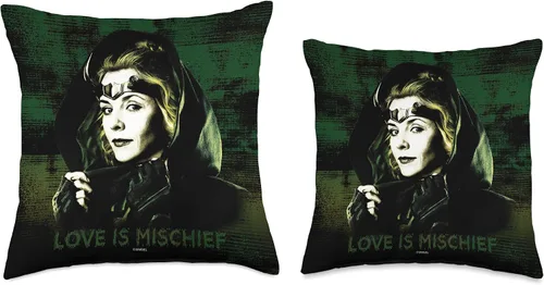 Vista 3 de Marvel Loki Sylvie Love is Mischief - Almohada (16.0 x 16.0 in), multicolor
