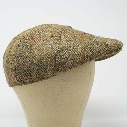 Vista 4 de Borges & Scott Dingwall - Gorra plana de 8 piezas, 100% lana tejida a mano, Harris Tweed, resistente al agua Herringbone