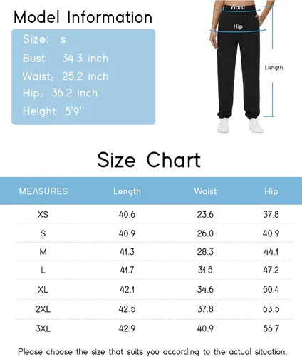 Vista 7 de THE GYM PEOPLE Pantalones deportivos holgados con parte inferior de cincha para mujer, pantalones de entrenamiento ligeros con bolsillos