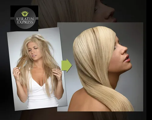 Vista 5 de Keratin Express Daily Keratin 3 fl oz Fast Blowout - Control de encrespamiento - Protector de calor - Tratamiento de reparación