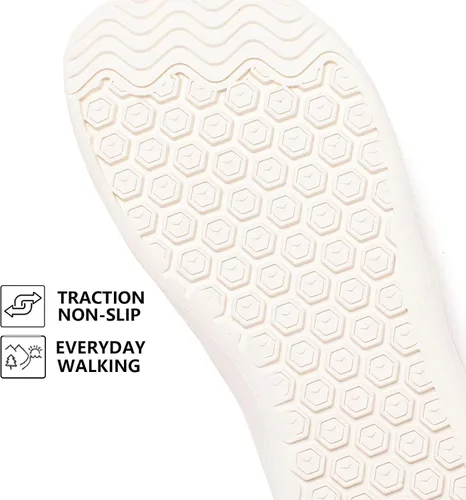 Vista 4 de HOBIBEAR - Zapatillas minimalistas descalzas para hombre y mujer, suela plana, ancho tenis de moda.