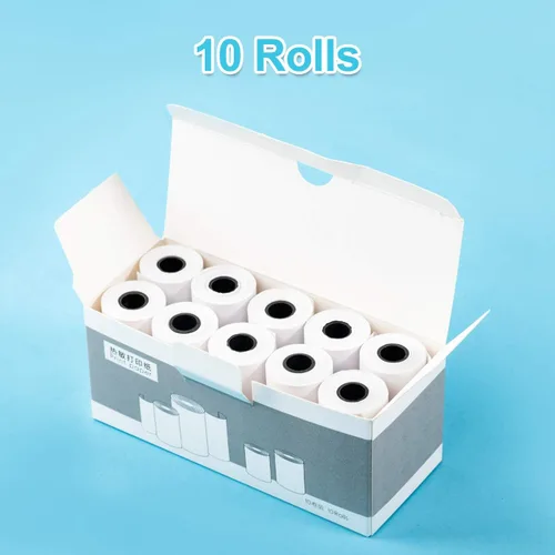 Vista 4 de Rollo de papel de impresión de 10 rollos de repuesto funciona con cámara instantánea MINIBEAR Instantánea, apto para la mayoría de los niños, rollo