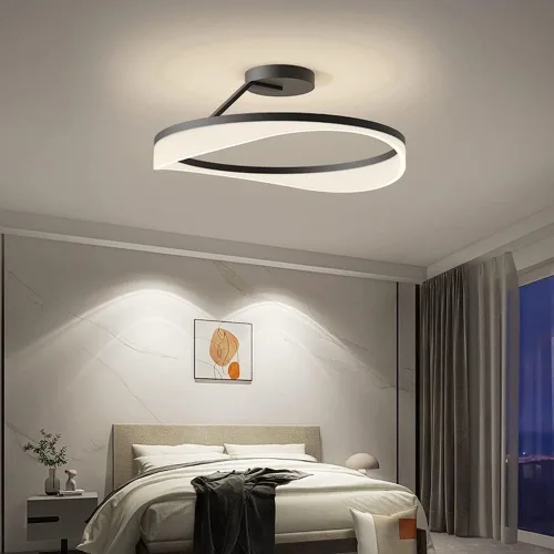 Vista 4 de Moderna lámpara de techo irregular, lámpara de techo LED empotrada para sala de estar, comedor, estudio, villa, dormitorio, pasillo, habitación