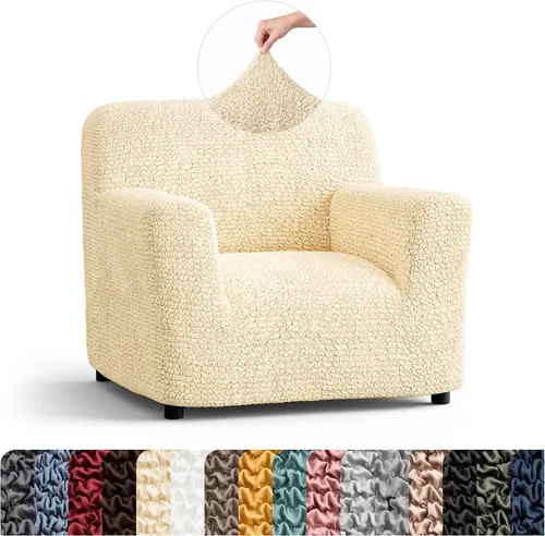 Vista 33 de PAULATO BY GA.I.CO. Funda para Silla - Funda para Sillón - Funda para Sillón - Funda de Tela Suave - Protector de Muebles Elegante de Ajuste Ceniza